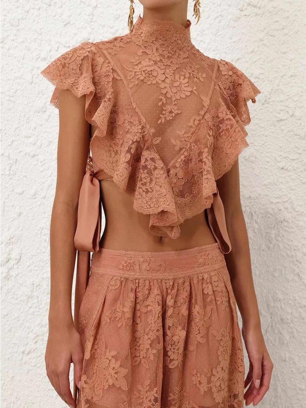 Luna Lace Ruffled Top - Picture 2 of 5